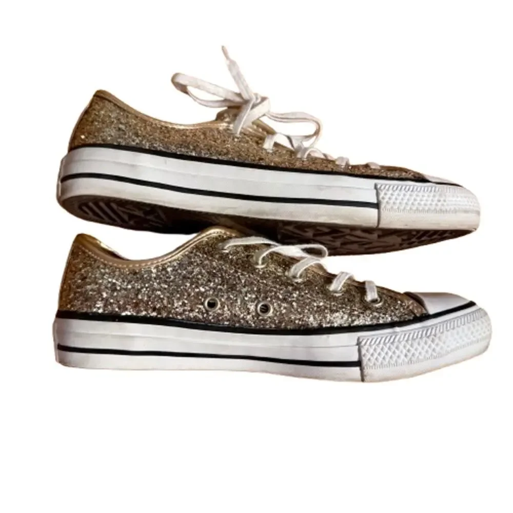 Converse Chuck Taylor All Star Gold Glitter Sneakers Wmn 6 - Picture 5 of 10